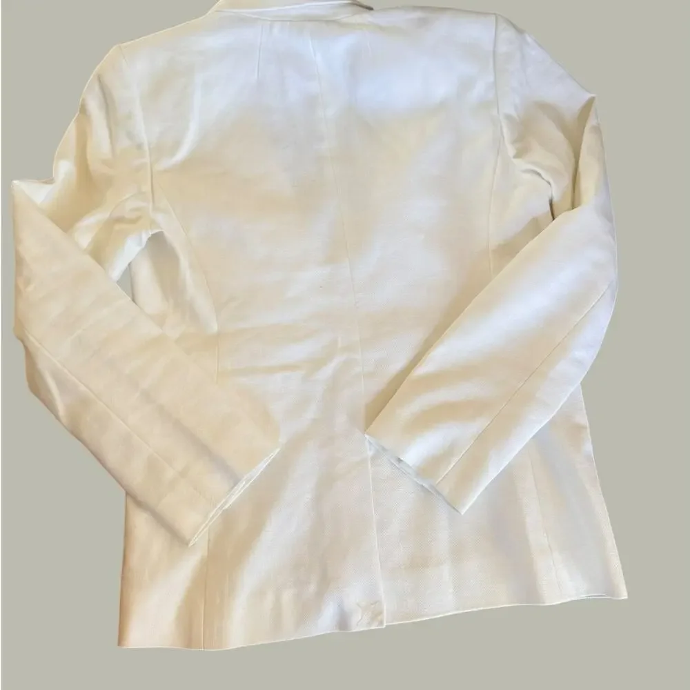 JCREW Parke blazer in stretch linen blend-Ivory Size 6 - Picture 4 of 12